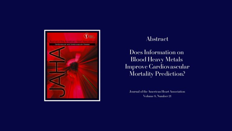 Heavy Metals CVD Risk Prediction
